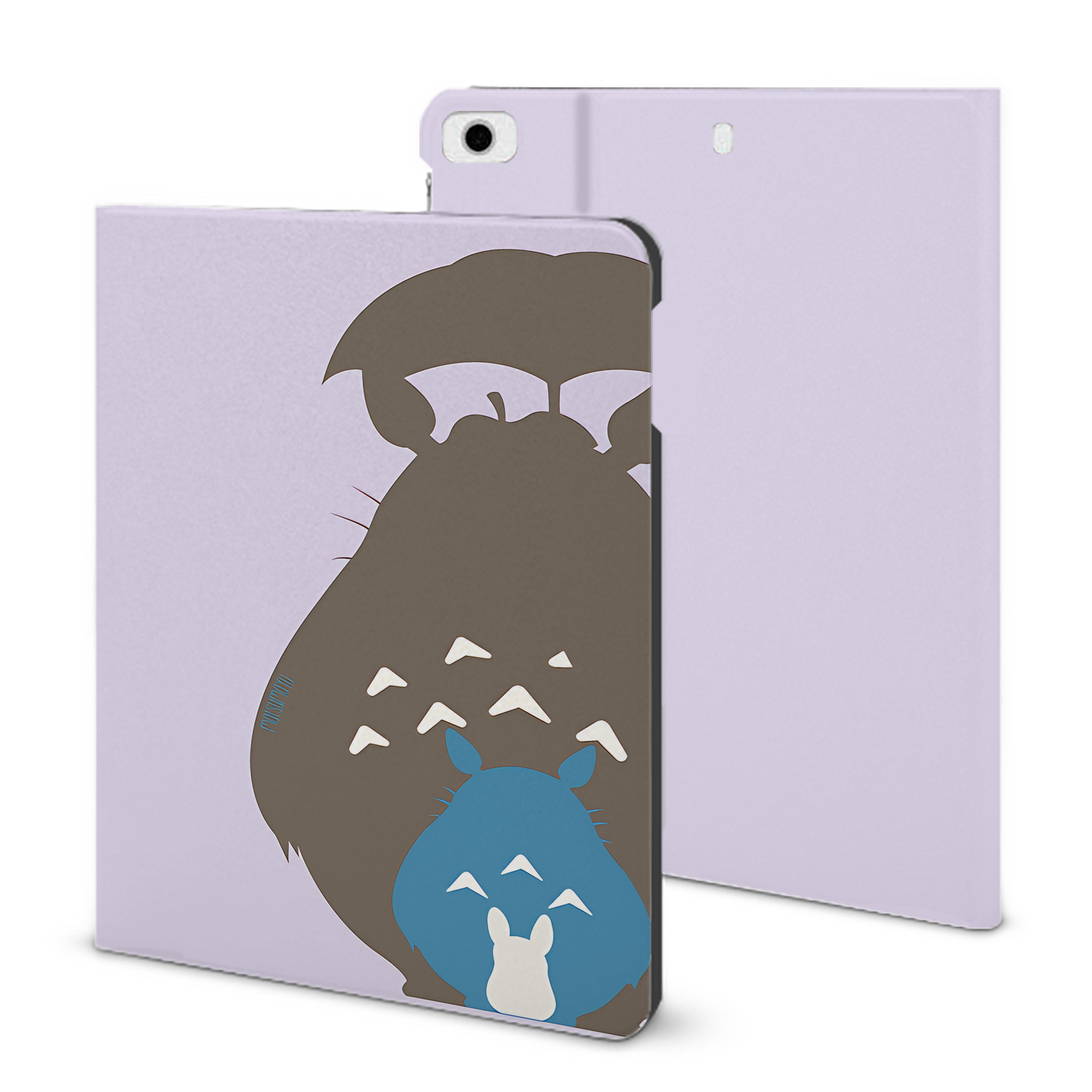 （画像用） となりのトトロ 草壁メイ 草壁サツキ My Neighbor Totoro Satsuki Kusakabe Mei Kusakabe IPad ケース ブック型 PUレザー TPU 耐衝撃 軽量 薄型 ペン収納なし 全面保護 IPad 各モデル対応